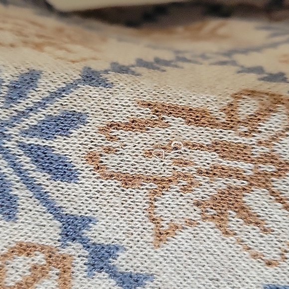 Simple Retro XS Ariana Iris Floral Patterned Knit Sweater - Picture 6 of 9